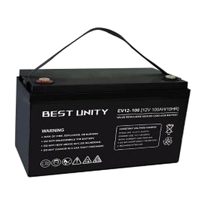 BEST UNITY - Batería Sellada AGM 12V 100Ah EV12-100
