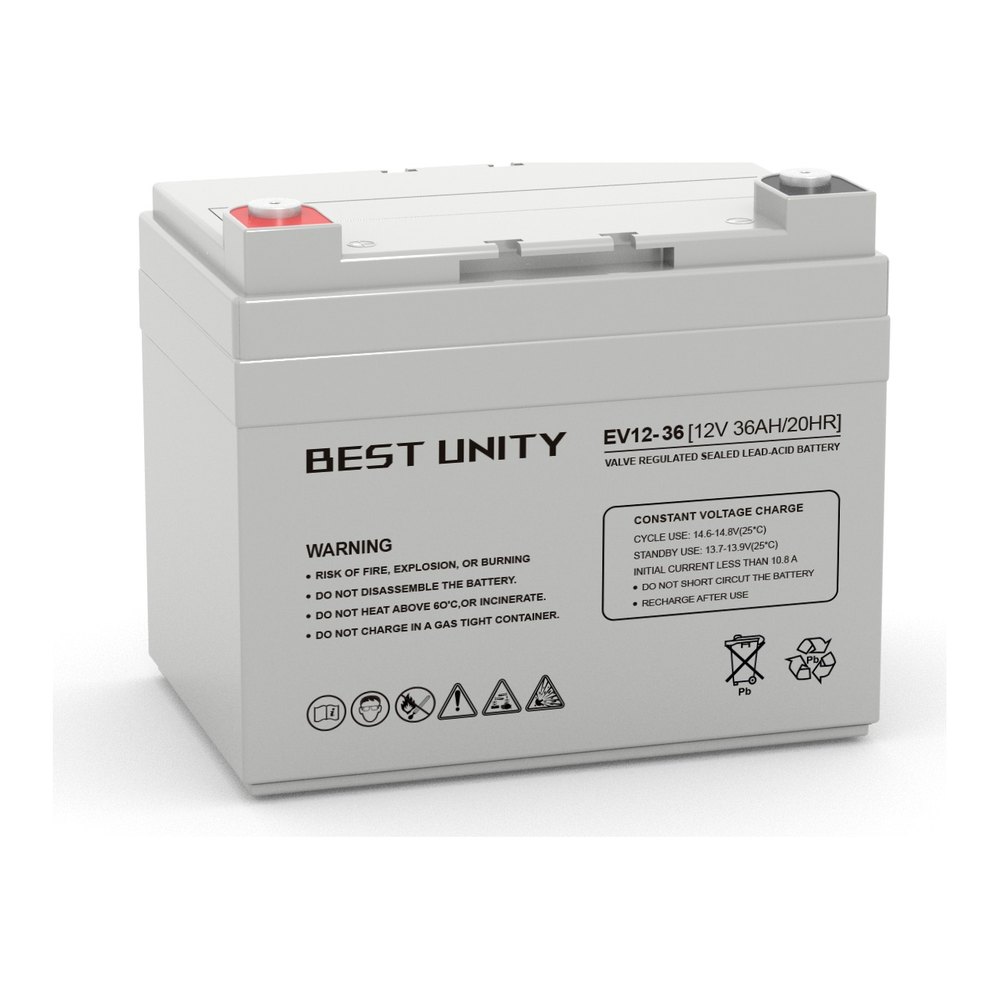 BEST UNITY - Batería Sellada AGM 12V 36Ah EV12-36