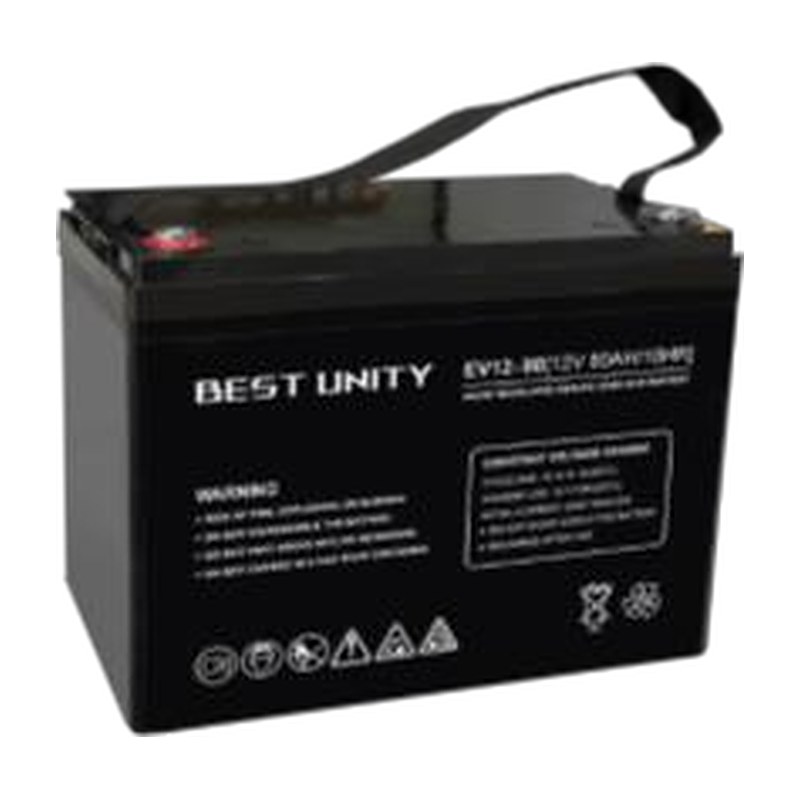 BEST UNITY - Batería Sellada AGM 12V 80Ah EV12-80