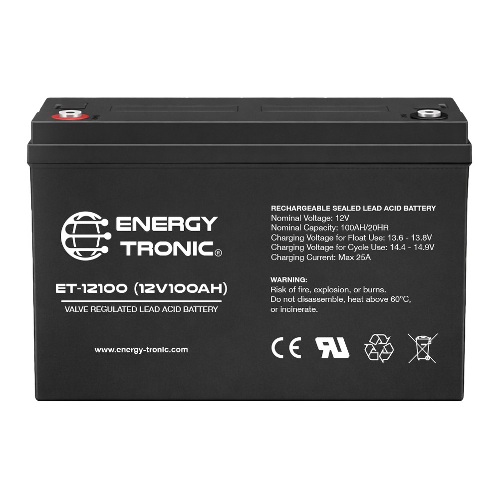 ENERGY-TRONIC - Batería Sellada 12V 100Ah ET-12100 - imagen 2