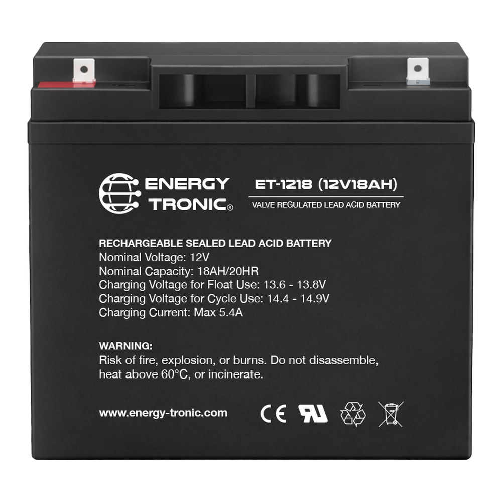 ENERGY-TRONIC - Batería Sellada 12V 18Ah ET-1218 - imagen 2