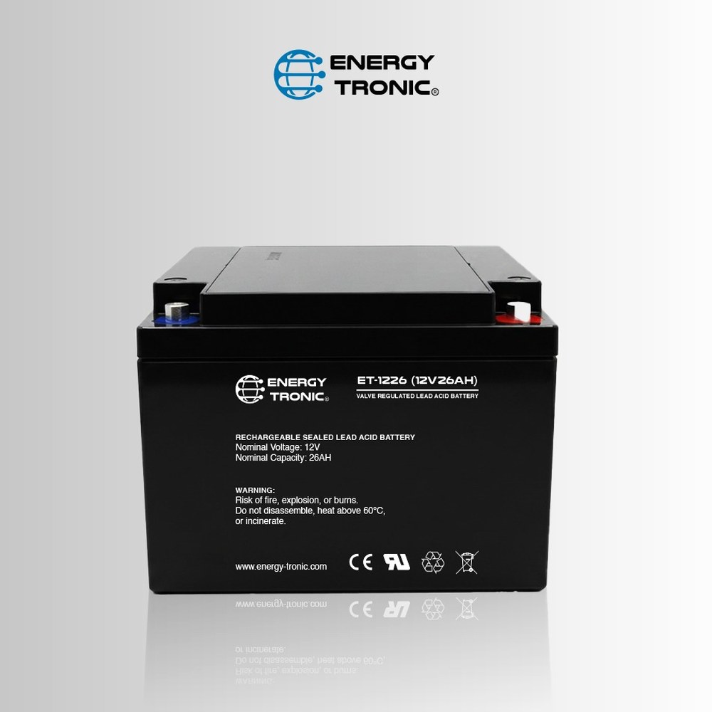 ENERGY-TRONIC - Batería Sellada 12V 26Ah ET-1226