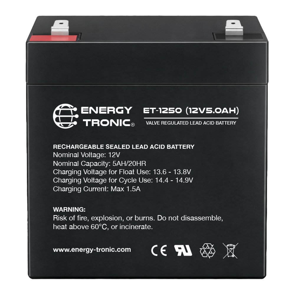 ENERGY-TRONIC - Batería Sellada 12V 5Ah ET-1250 - imagen 2