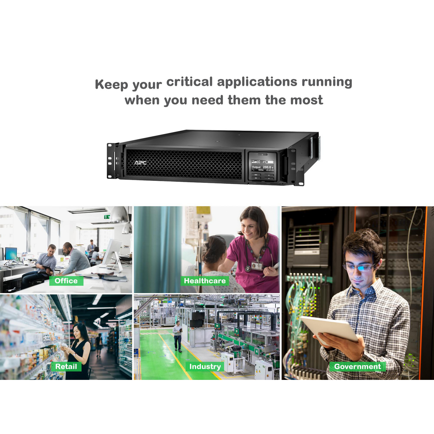 UPS 3000VA 2700W 208V Online Rack/Torre - APC Smart-UPS SRT3000XLT - imagen 3