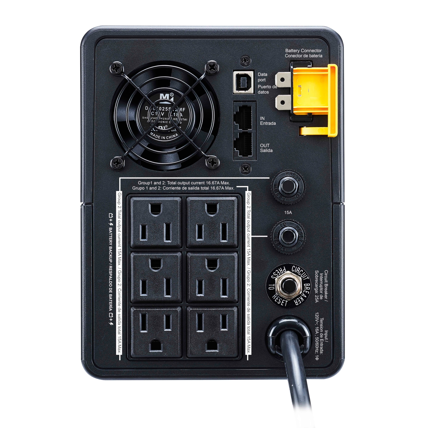 UPS 2000VA 1200W 120V Line-Interactive Torre - APC Back-UPS BX2000M-LM - imagen 2